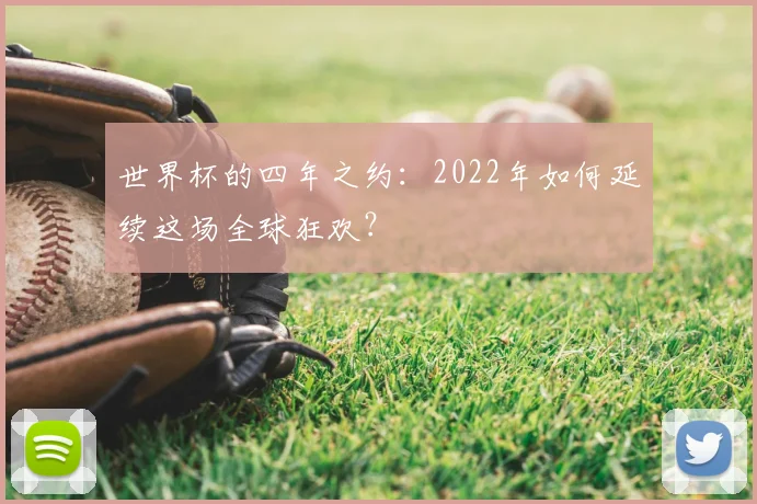 世界杯的四年之约:2022年如何延续这场全球狂欢?